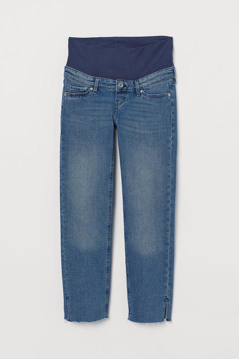 Mama Straight Ankle Jeans - Azul