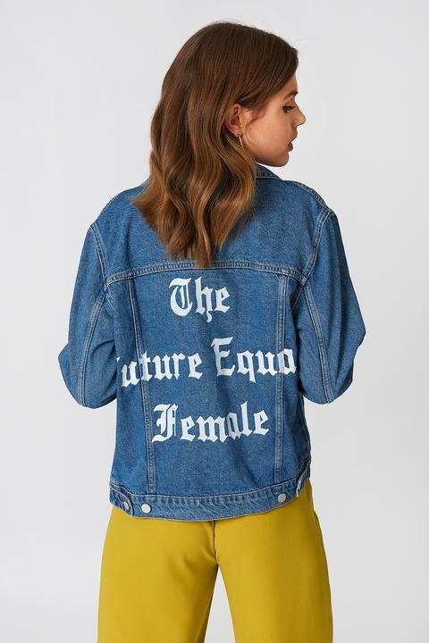 The Future Equals Female Denim Jacket Blue