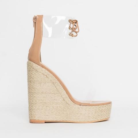 clear wedges espadrille