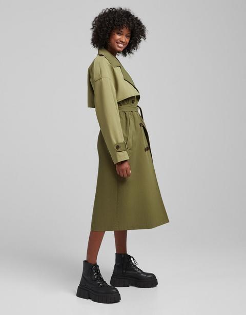 Gabardina Trench Contraste