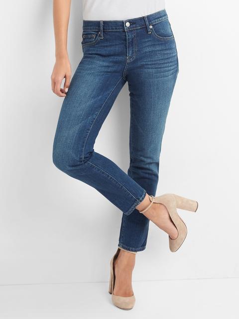 Mid Rise Real Straight Jeans