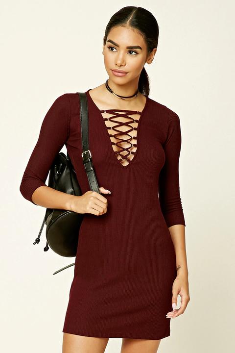 Crisscross-front Bodycon Dress