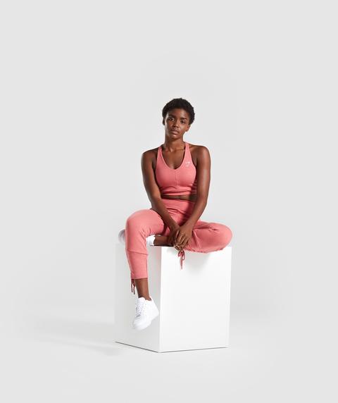 ruched slim fit joggers