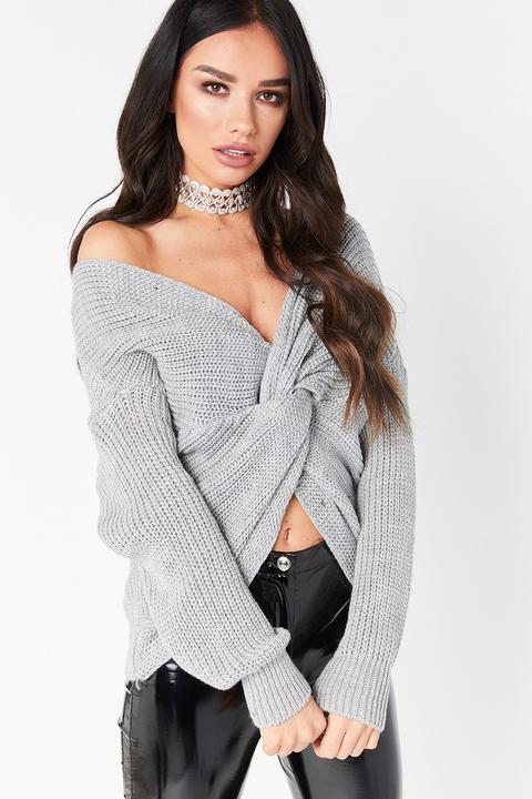 Rebecca Grey Twist Front Jumper