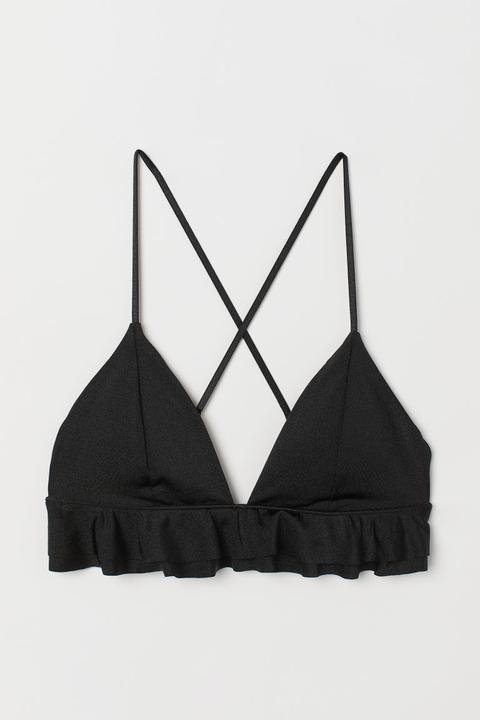 H & M - Top Bikini Triangolare - Nero