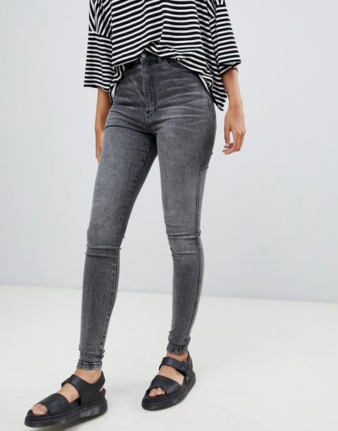 Dr Denim - Moxy - Sky High - Enge Jeans - Grau
