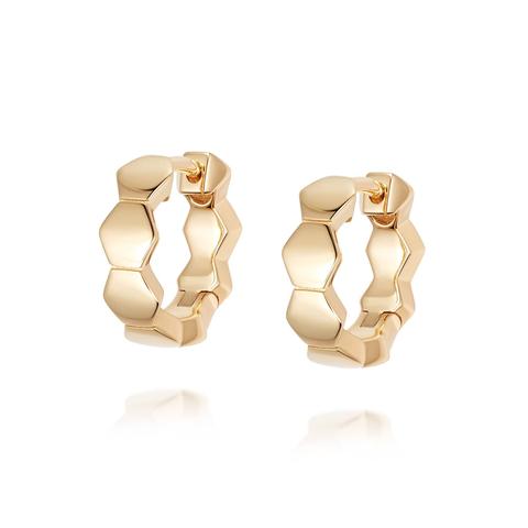 Bethany Huggie Hoop Earrings 18ct Gold Plate
