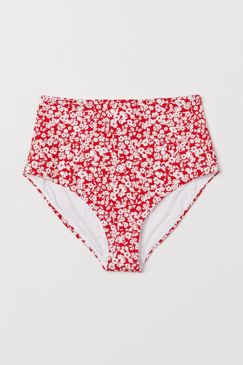 Braga De Bikini High Waist - Rojo