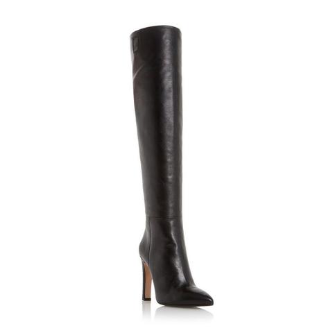 Leather Over The Knee Pointed Toe Boot