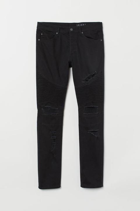 H & M - Skinny Biker Jeans - Nero