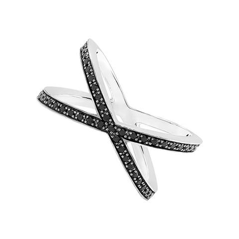 Anillo Cruzado Espinelas Plata