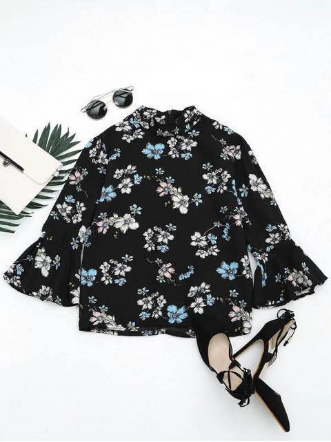 Blusa Estampada Con Flores