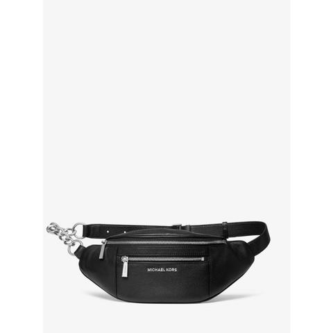 Mk Medium Pebbled Leather Belt Bag - Black - Michael Kors