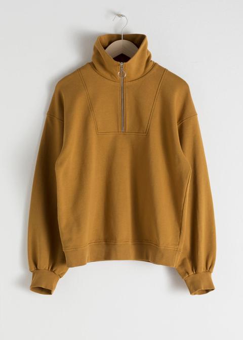 Zip Up Cotton Pullover