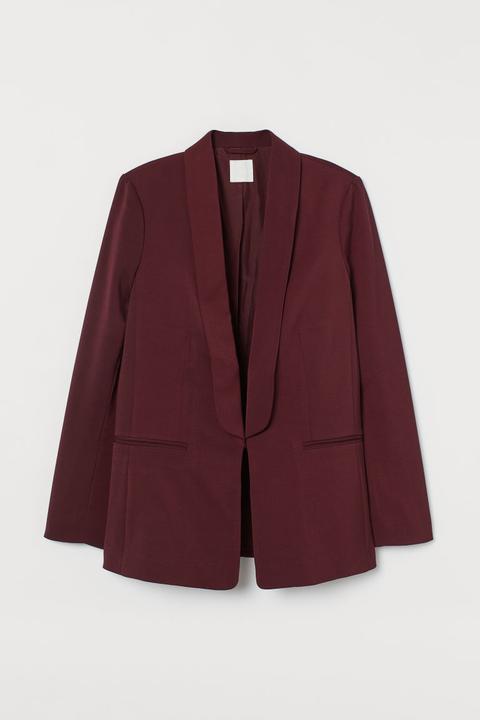 Blazer À Col Châle - Rouge