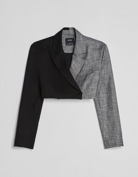 Blazer Cropped Contraste