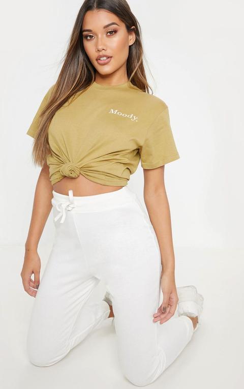 T-shirt Vert Olive À Imprimé Moody, Olive
