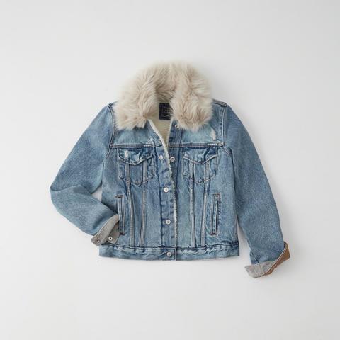Sherpa-lined Denim Jacket from 