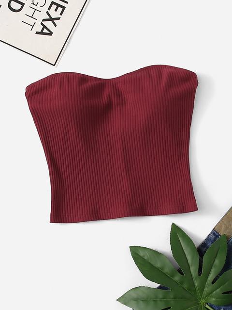 Ribbed Skinny Tube Top