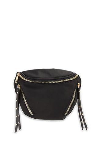 Forever 21 Zip Pocket Belt Bag , Black