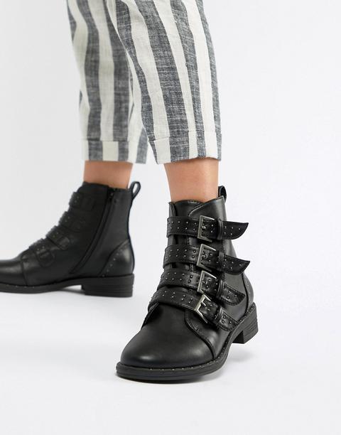 Asos Design - Ackton - Stivaletti Con Borchie - Nero