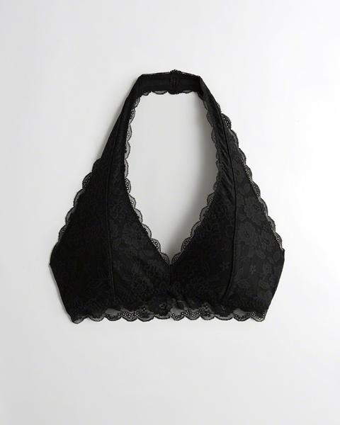 Hollister Neckholder-bralette Aus Spitze Mit Herausnehmbaren Polstern