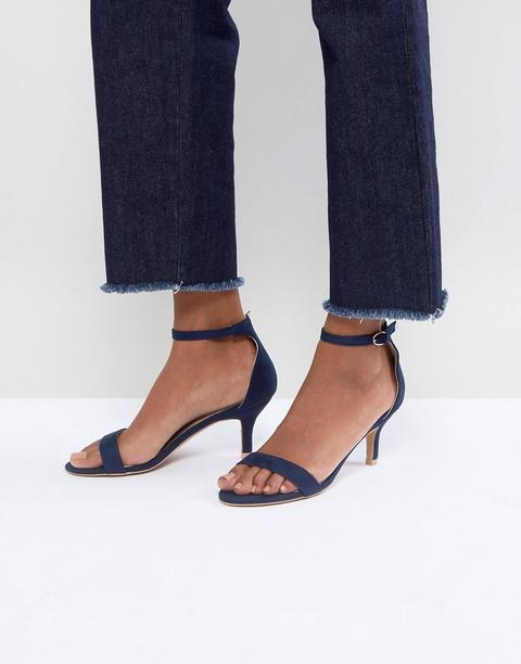 Glamorous - Sandali Sottili Blu Navy Con Tacco - Navy