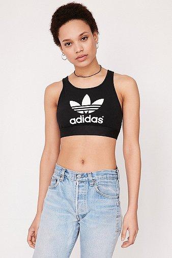 Adidas Originals Black Crop Top - Womens Uk 8