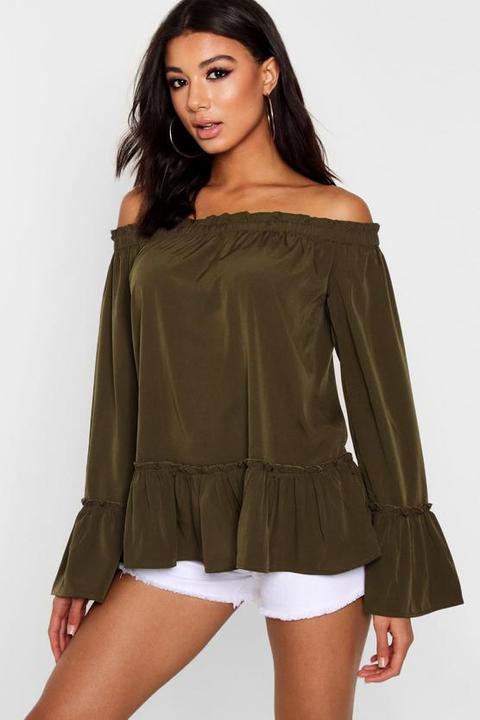 Woven Off The Shoulder Top