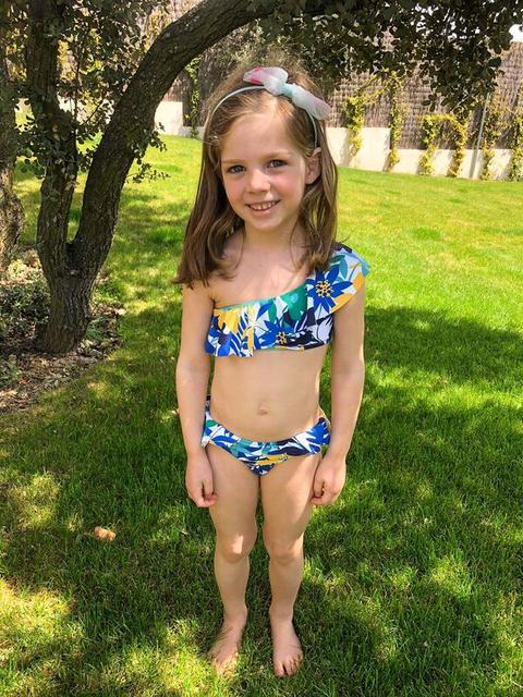 Top Bikini Flores Niña