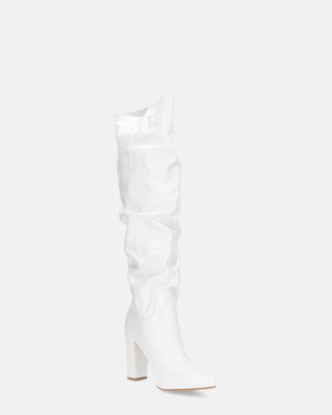 Jonitta - High Boot In White Snake