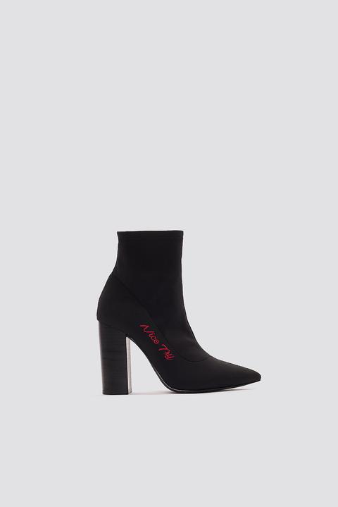 Nice Try Mid Heel Boots Black