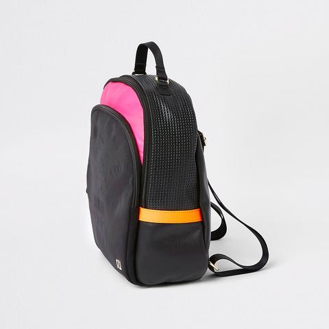 Girls black hotsell ri monogram backpack