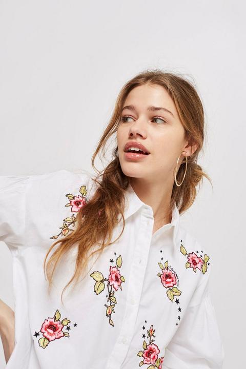 'love Me Grace' Embroidered Shirt