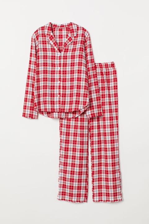 H & M - H & M+ Flannel Pyjamas - Red