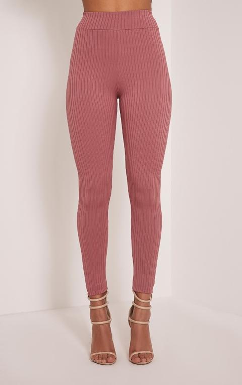 Harlie Rose Ribbed High Waisted Leggings