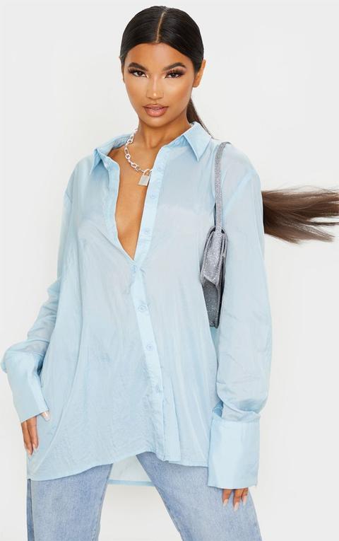 Pale Blue Oversized Cuff Shirt