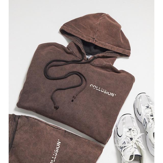 collusion hoodie brown