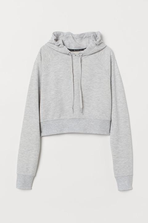 Sudadera Corta De Deporte - Gris