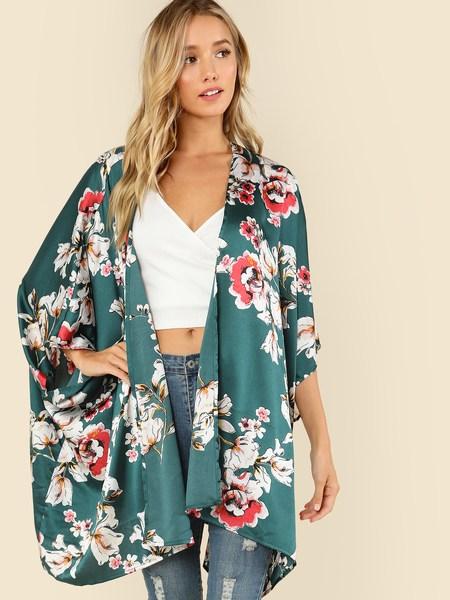 Kimono Con Stampa Floreale