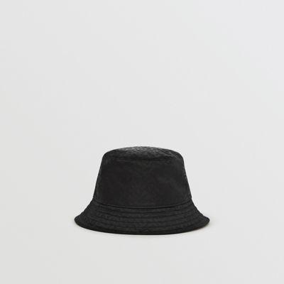 Sombrero De Pesca Con Motivo De Monogramas En Jacquard (negro) | Burberry® Oficial