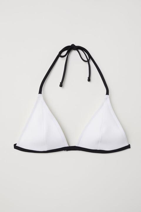 Top De Bikini En Neopreno - Blanco