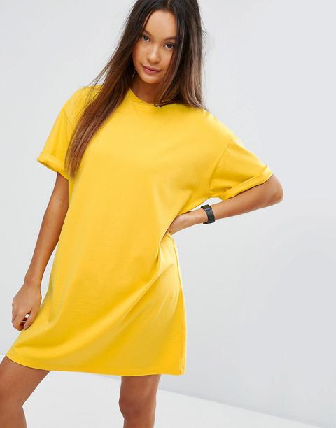 Vestido Estilo Camiseta Con Mangas Remangadas Ultimate De Asos