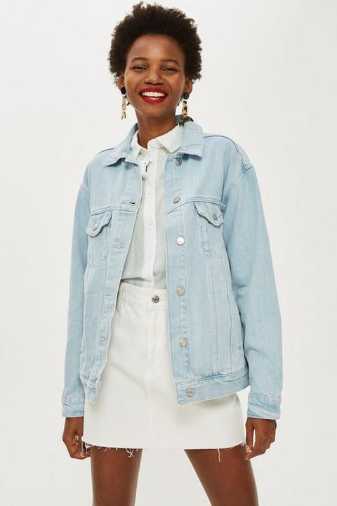 Womens Bleach Denim Oversized Jacket - Bleach Stone, Bleach Stone