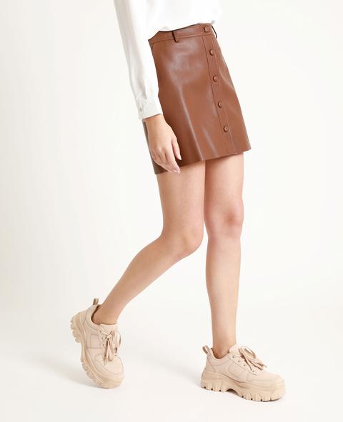 Jupe En Faux Cuir Femme