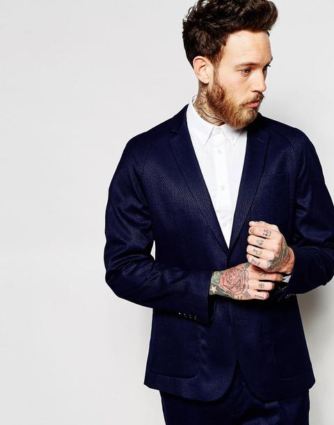 Asos - Blazer Slim Blu Navy - Navy
