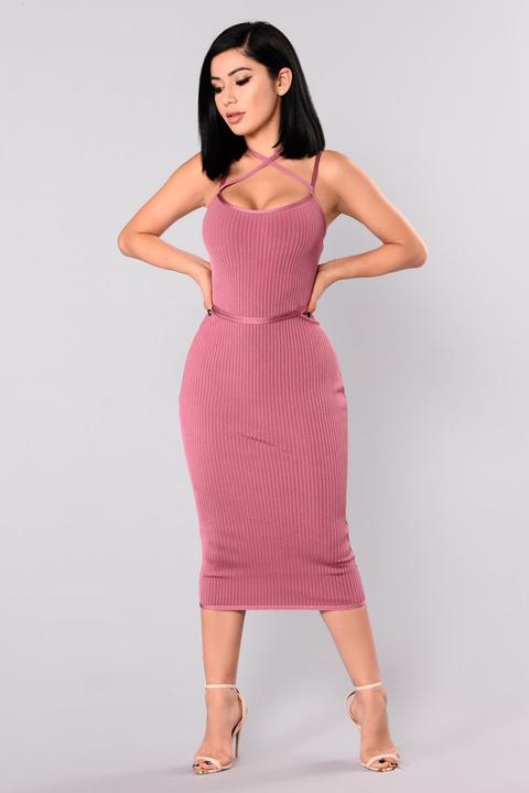 Berlin Bandage Dress - Marsala