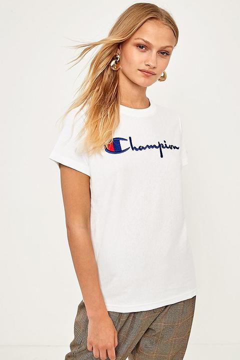 Champion White Logo T-shirt