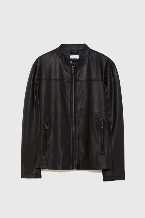 zara pu leather jacket
