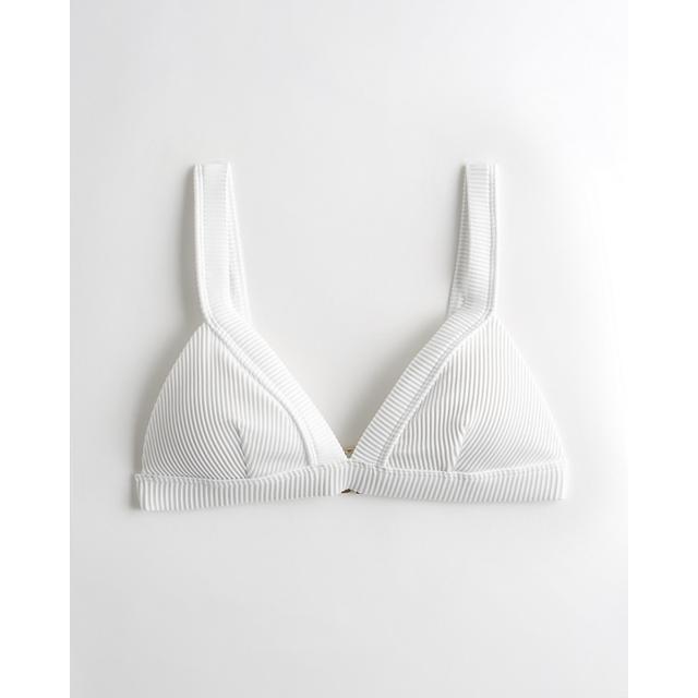 hollister white bikini top